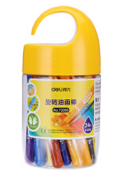 得力(deli)72056-24色旋转油画棒(混)