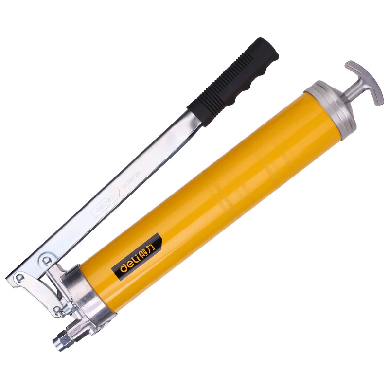 得力工具DL2602B大容量重型手动黄油枪900CC(红)(把) - 得力工具