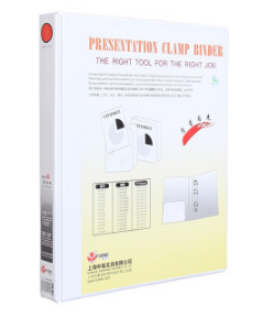 富得快(Fudek)HY3014(白)A4 PVC包胶面白色硬皮4孔文件夹1.5寸