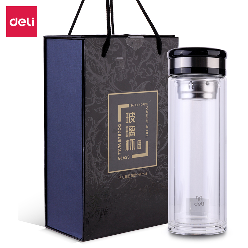 得力(deli)6100(黑色)玻璃杯