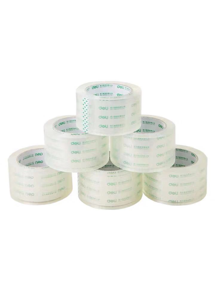 得力(deli)33497封箱胶带60mm*100y*50um(高透)6卷/筒 - 得力(deli)