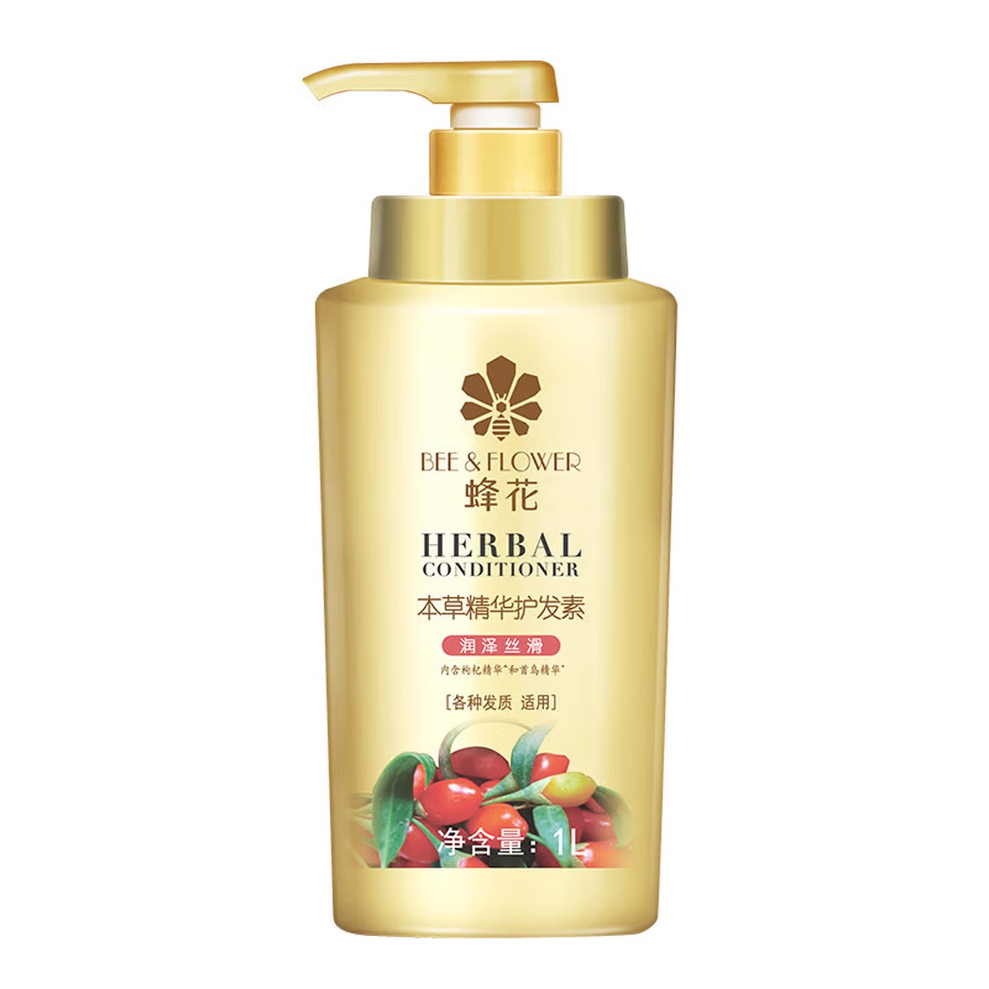 蜂花(BEE&amp;amp;FLOWER)本草精华(润泽丝滑)护发素1000ml - 蜂花(BEE&FLOWER)