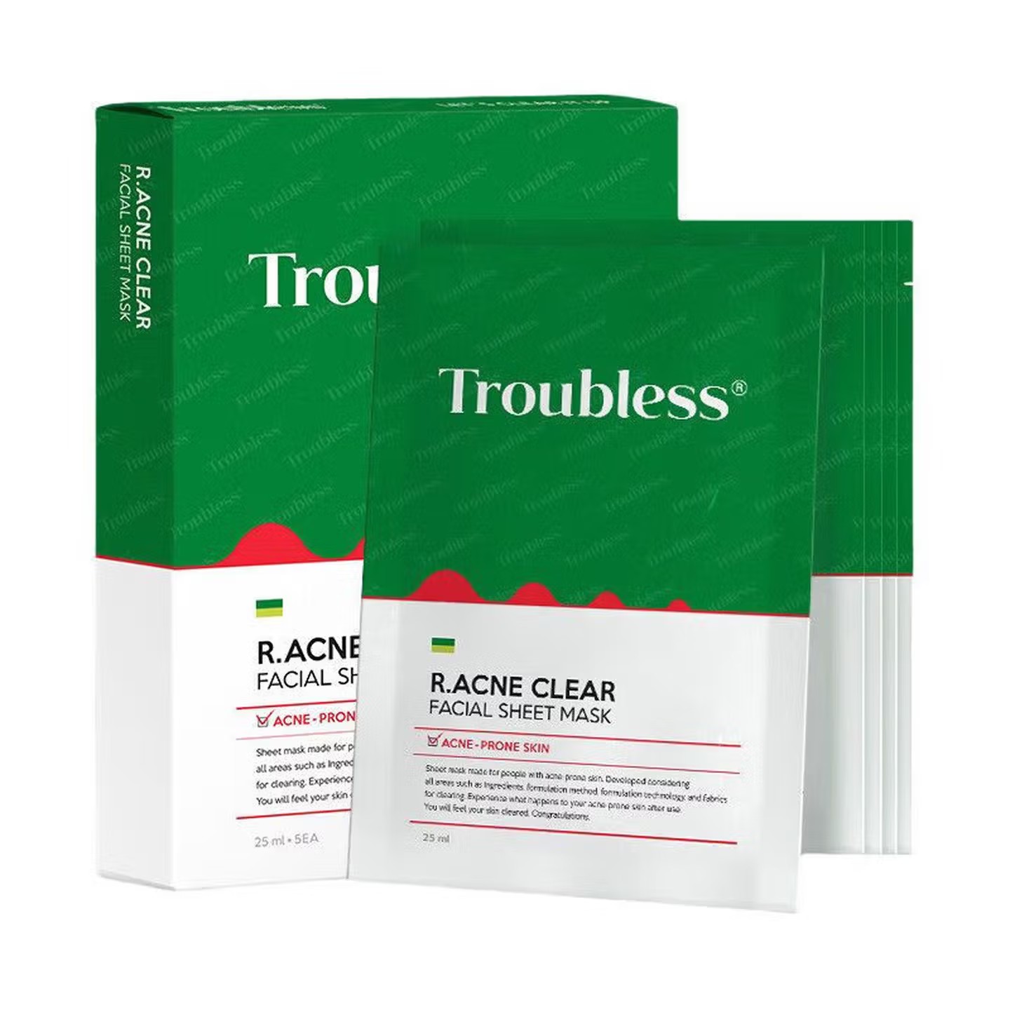 婷乐思(Troubless)清痘去角质面膜5片 - 婷乐思(Troubless)