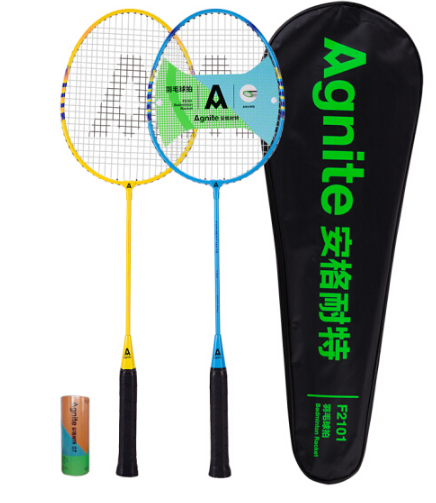 安格耐特(Agnite)F2101带球羽毛球拍(蓝+黄)(2个/副) - 安格耐特(Agnite)