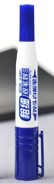 金万年(Genvana)G-0601-001(蓝)粗细笔划大双头白板笔 - 金万年(Genvana)