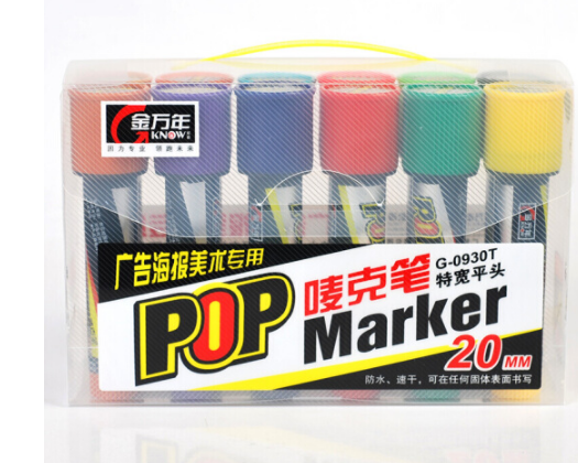 金万年(Genvana)G-0930T-029(12色)20mmPOP12色PP盒套装唛克笔