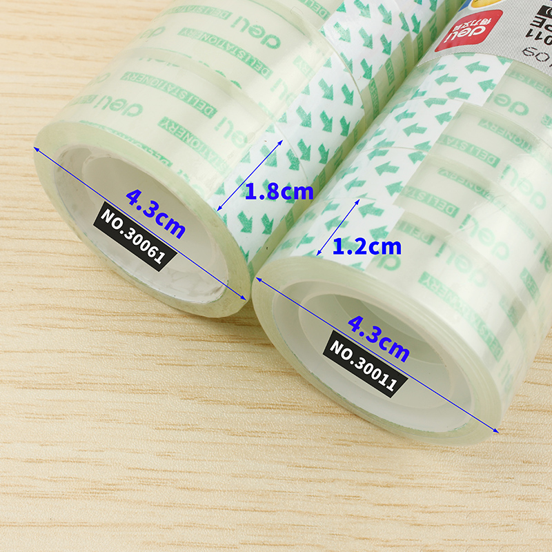 得力(deli)30011文具胶带12mm*14y(12卷/筒)