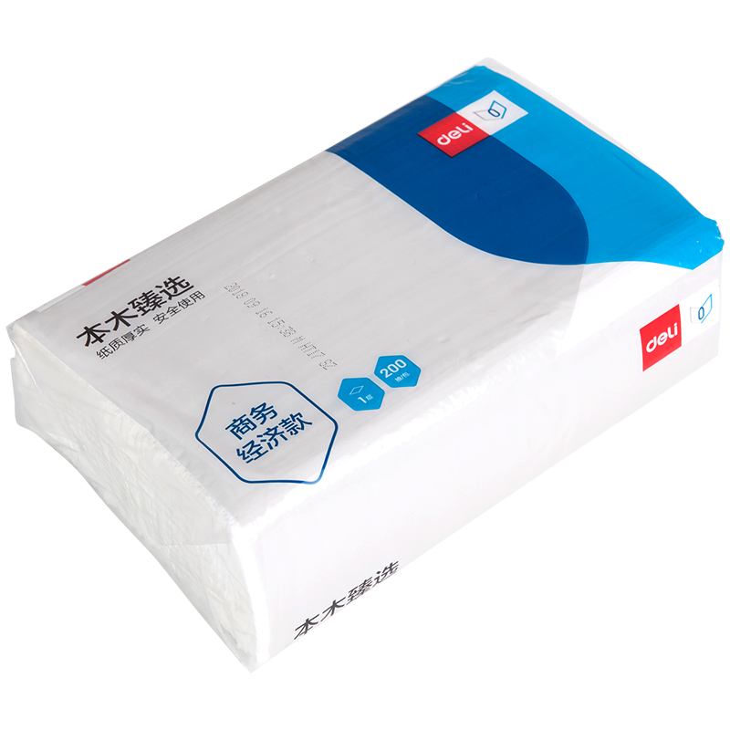 得力CC1200-02(白色)抽式擦手纸