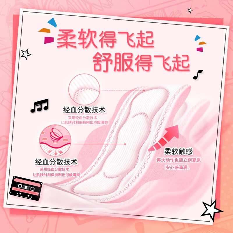 苏菲(Sofy)20p温柔肌纤巧(日)卫生巾23cm