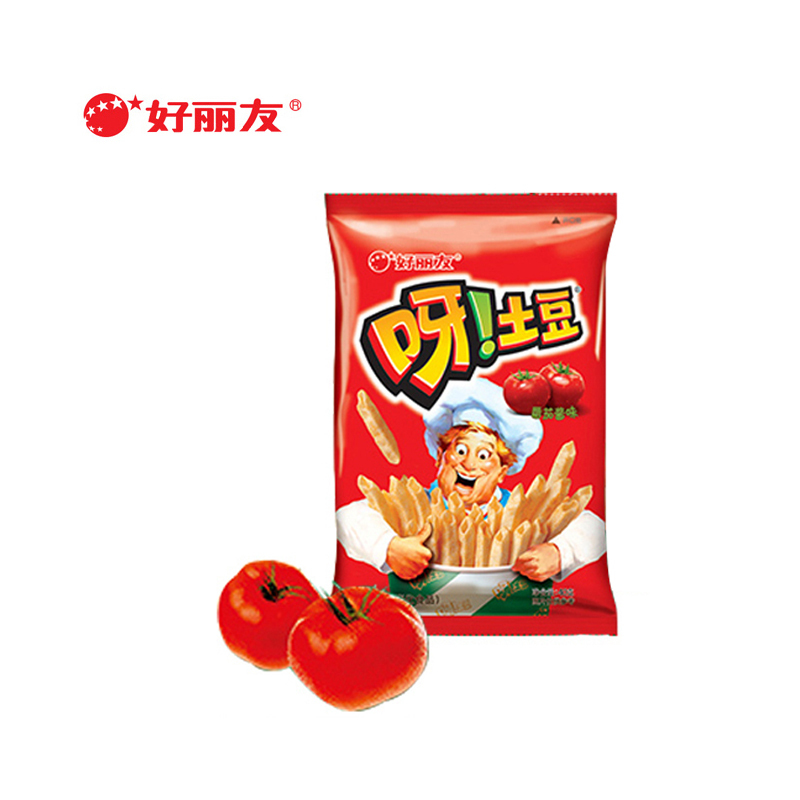 好丽友(Orion)呀!土豆薯条薯片 番茄酱味 40g/袋