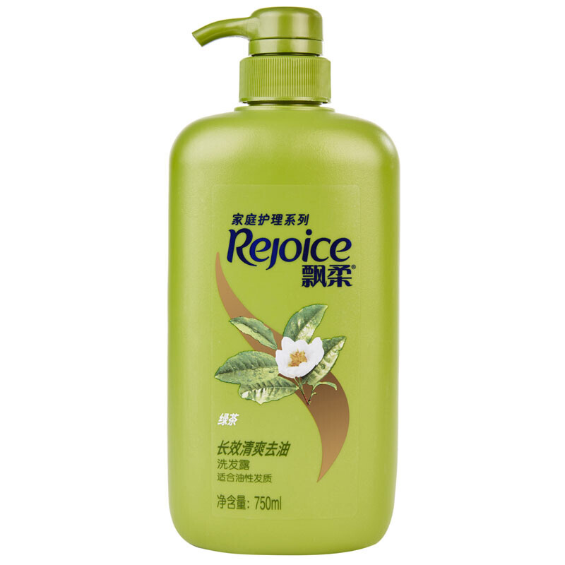 飘柔(Rejoice)家庭护理绿茶长效清爽去油洗发露 750ml