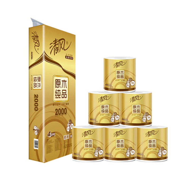 民用-清风 B20AGJ3四层金装卷筒卫生纸-200克