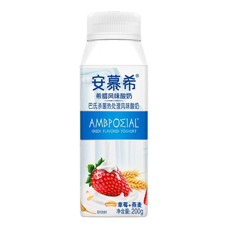 伊利利乐冠安慕希常温酸奶草莓燕麦味200ml*10 - 伊利