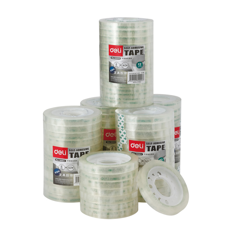 得力(deli)30003文具胶带8mm*50y*38um(12/)