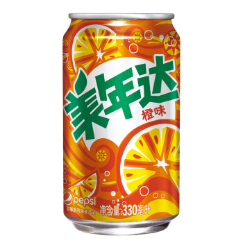 美年达(Mirinda)听装橙味 330ml(听330ML*24瓶/箱)