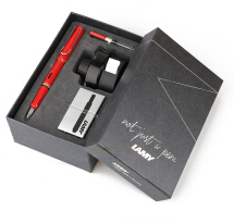 凌美(LAMY)狩猎者钢笔+墨水一瓶+墨胆(5只装)+吸墨器套装礼盒F尖 - 凌美(LAMY)