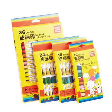 得力(deli)6961油画棒-12色(混)(12支/盒)