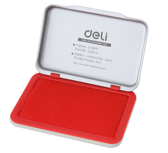 得力(deli)9891秒干印台(红)(只) - 得力(deli)