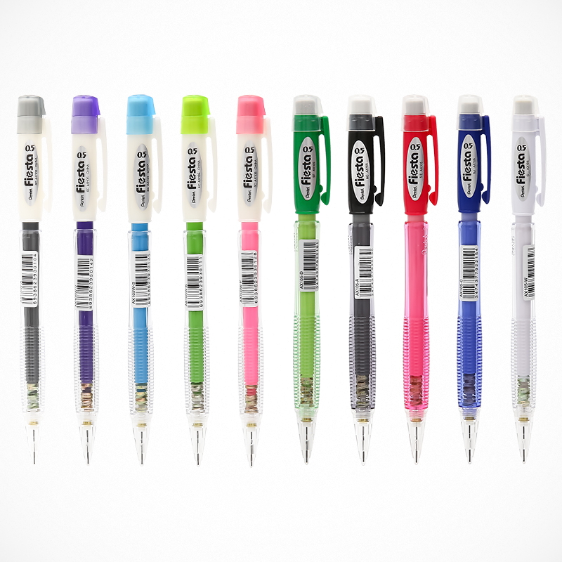 派通(Pentel)AX105(黑)学生用活动铅笔笔尾带修正用品/橡皮0.5mm