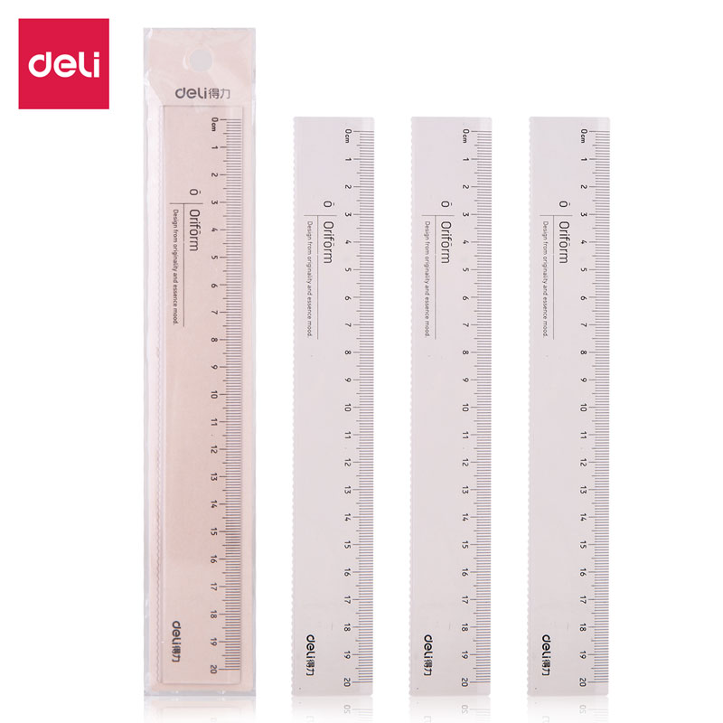得力(deli)79752(透明本色)学生直尺