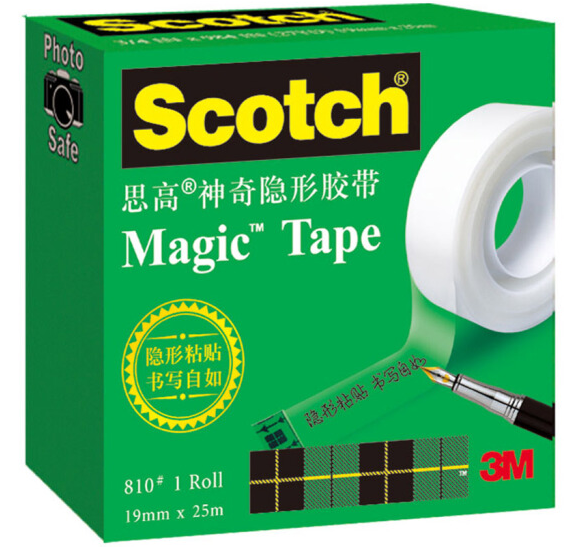 3M 810-QC25思高神奇隐形胶带19mm*25m - 3M