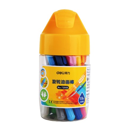 得力(deli)72055-18色旋转油画棒(混)