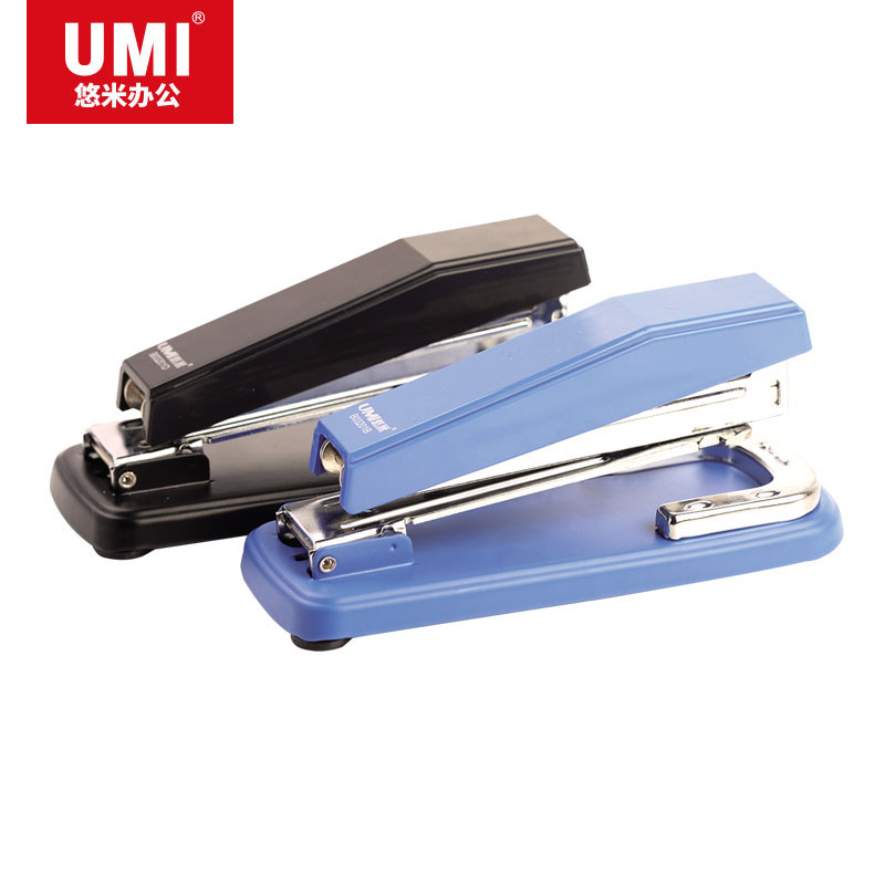 悠米(UMI)方形可转机头订书机 B03201D 黑