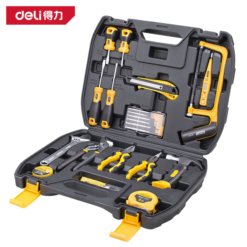 得力工具DL1021综合维修套装21件套(黑)(套) - 得力工具