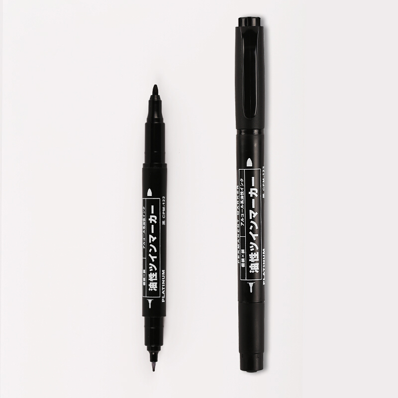 白金(PLATINUM)CPM-122(黑色)小双头记号笔