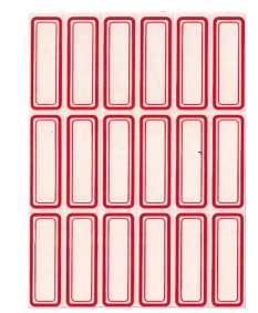 华鹰 104(红色)自粘性标签-5.0*1.8cm