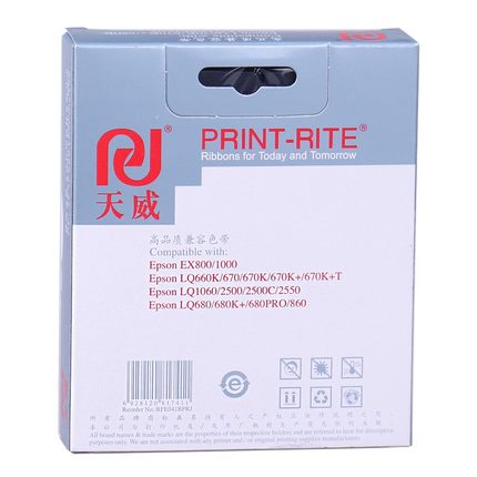 天威(PrintRite)爱普生LQ670/680K(黑色)色带RFE041BPRJ