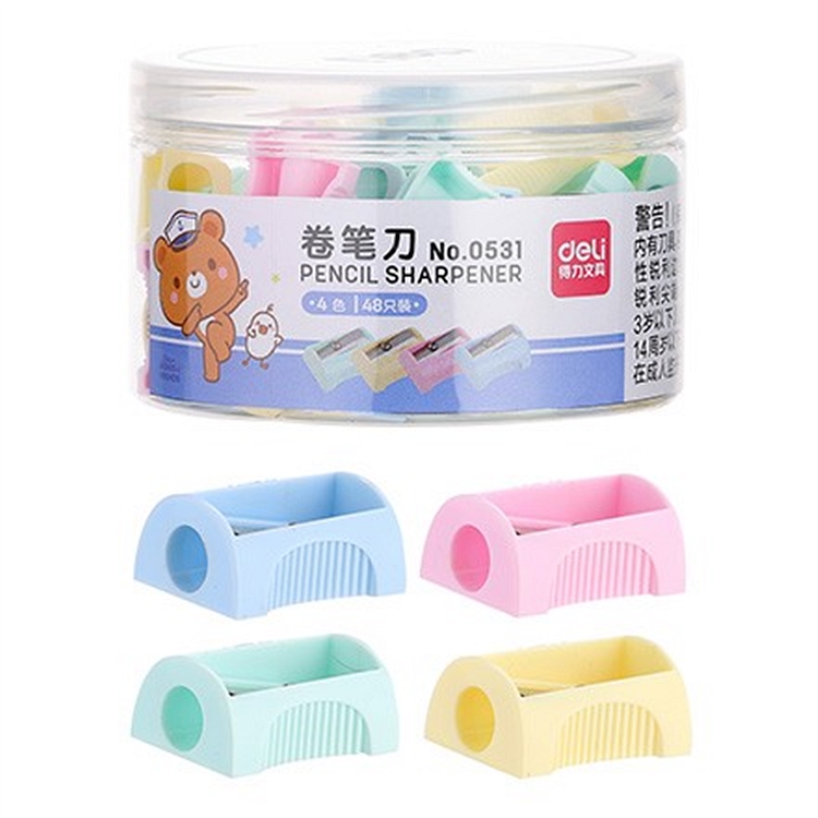 得力(deli)0531(混色)卷笔刀(48个/桶)