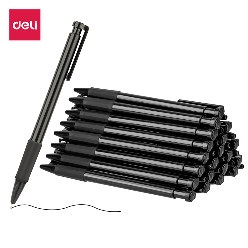 得力(deli)6546S(黑色)中油笔0.7mm - 得力(deli)