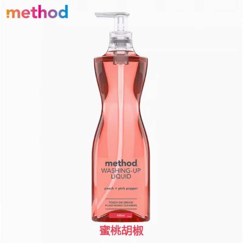 美方洁(METHOD)495ml餐具清洁液(蜜桃与粉胡椒) - 美方洁(METHOD)