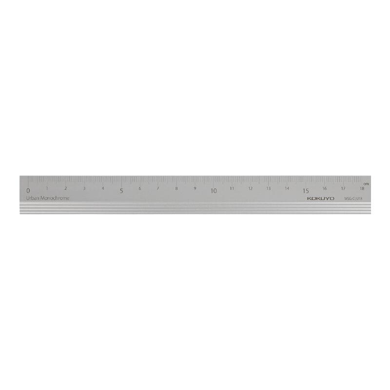 国誉(KOKUYO)WSG-CLU18C(银色)都市印象铝制直尺18cm