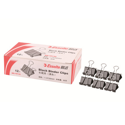 易达(Esselte) 10132(黑)长尾夹 32mm - 易达(Esselte)