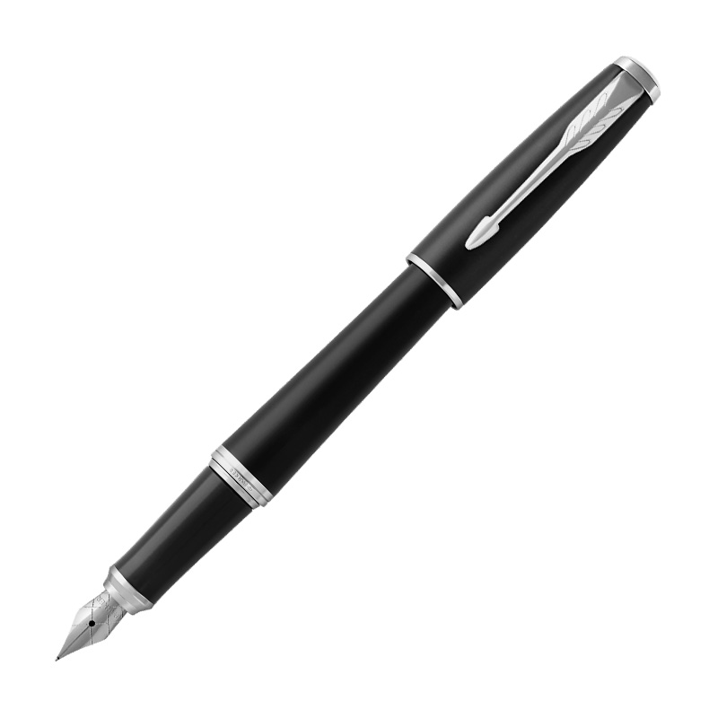 派克(PARKER)4274681-2016都市磨砂黑杆白夹墨水笔