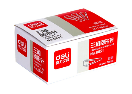 得力(deli)0051回形针(100枚/盒)