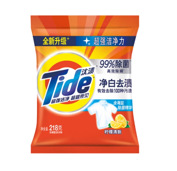 汰渍(Tide)净白去渍洗衣粉(柠檬清新型)218克