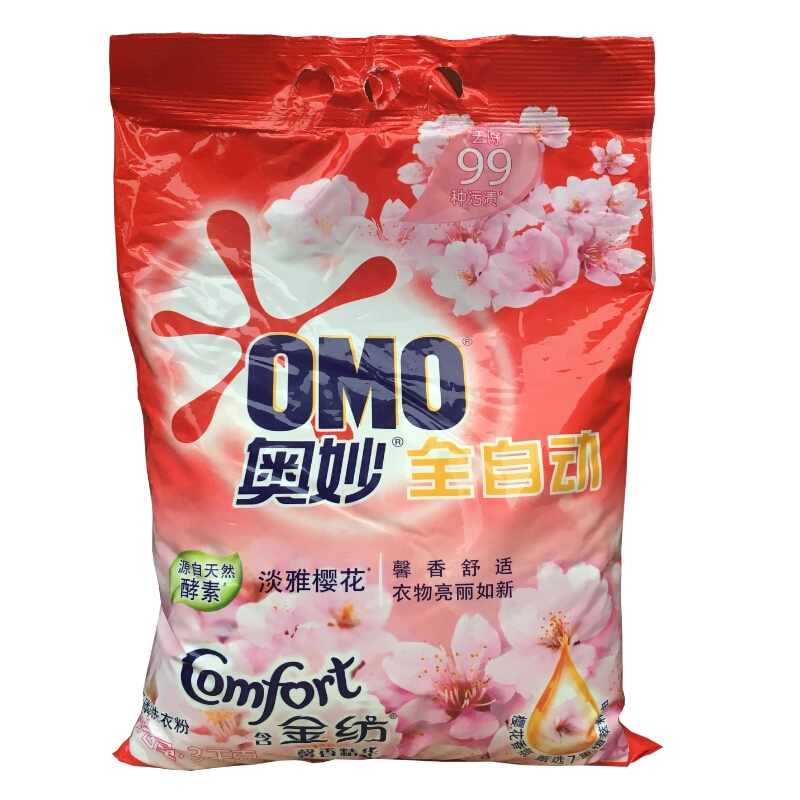 奥妙(OMO)18含金纺樱花洗衣粉 3kg