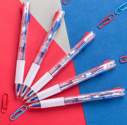 爱好(AIHAO)x7(混搭)按动笔按压圆珠笔按动式双色水笔混搭0.5mm