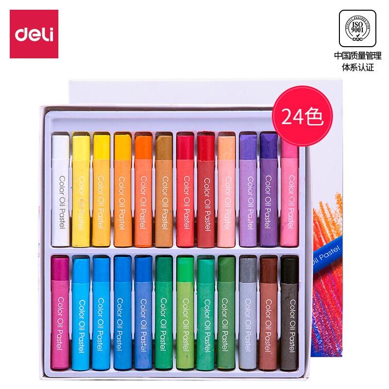 得力(deli)72087(混色)浓彩油画棒24色