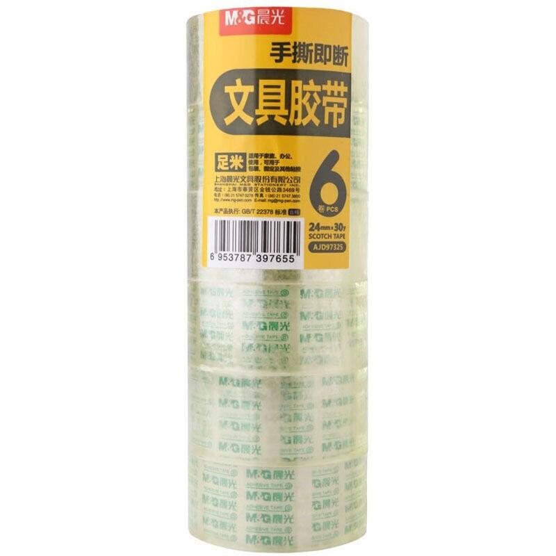 晨光(M&amp;amp;G)文具胶带24mm*30y(6卷)AJD97325新 - 晨光(M&G)