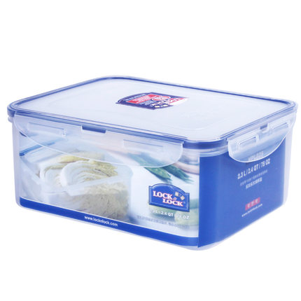 乐扣乐扣(LOCK&amp;amp;LOCK)HPL825(透明蓝)塑料饭盒 2.3L - 乐扣乐扣(LOCK&LOCK)