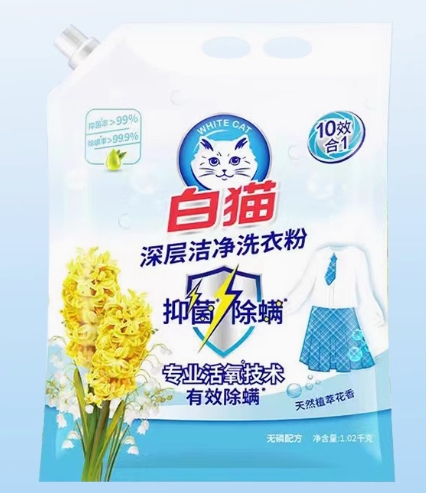 白猫 0900 1.02kg+348g深层洁净洗衣粉 - 白猫