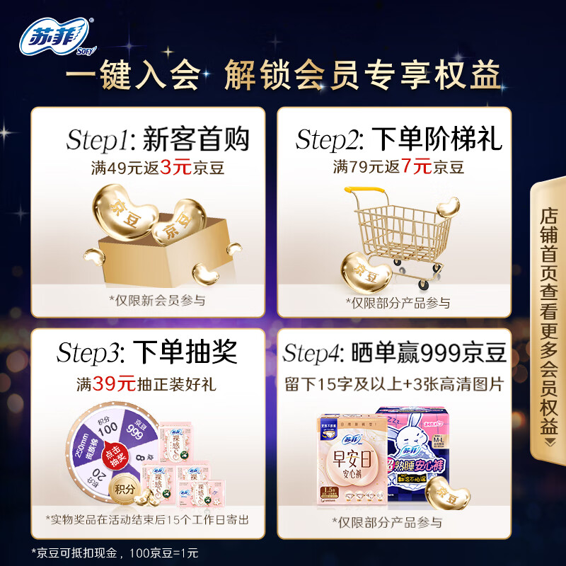 苏菲(Sofy)15p超熟睡420柔棉感纤巧(夜)卫生巾 - 苏菲(Sofy)