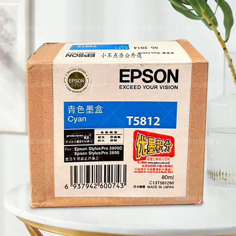 爱普生(Epson)墨盒喷墨头/T5818(粗面黑)成套(R3800/R3890) - 爱普生(Epson)