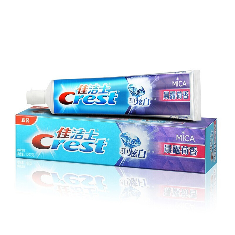 佳洁士(Crest)3D炫白晨露荷香牙膏120g