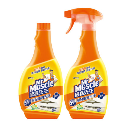 威猛先生(Mr Muscle)厨房重油污净(柠檬)双包装(500g+500g)