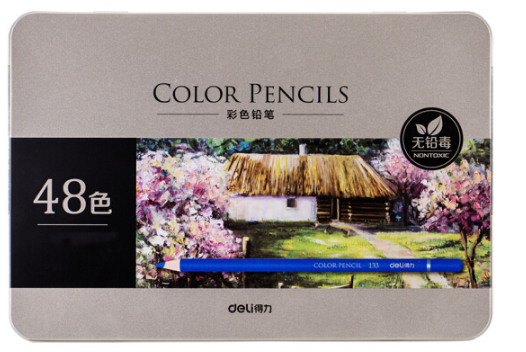 得力(deli)6567-48色高档油性彩铅(混)(48色)